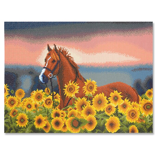 Michaels, Sunflower Horse Diamond Art Kit by Make Market® – Category: Diamond Painting